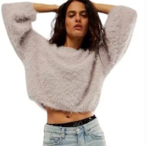 Free People Flurry Sweater in Lilac Frost